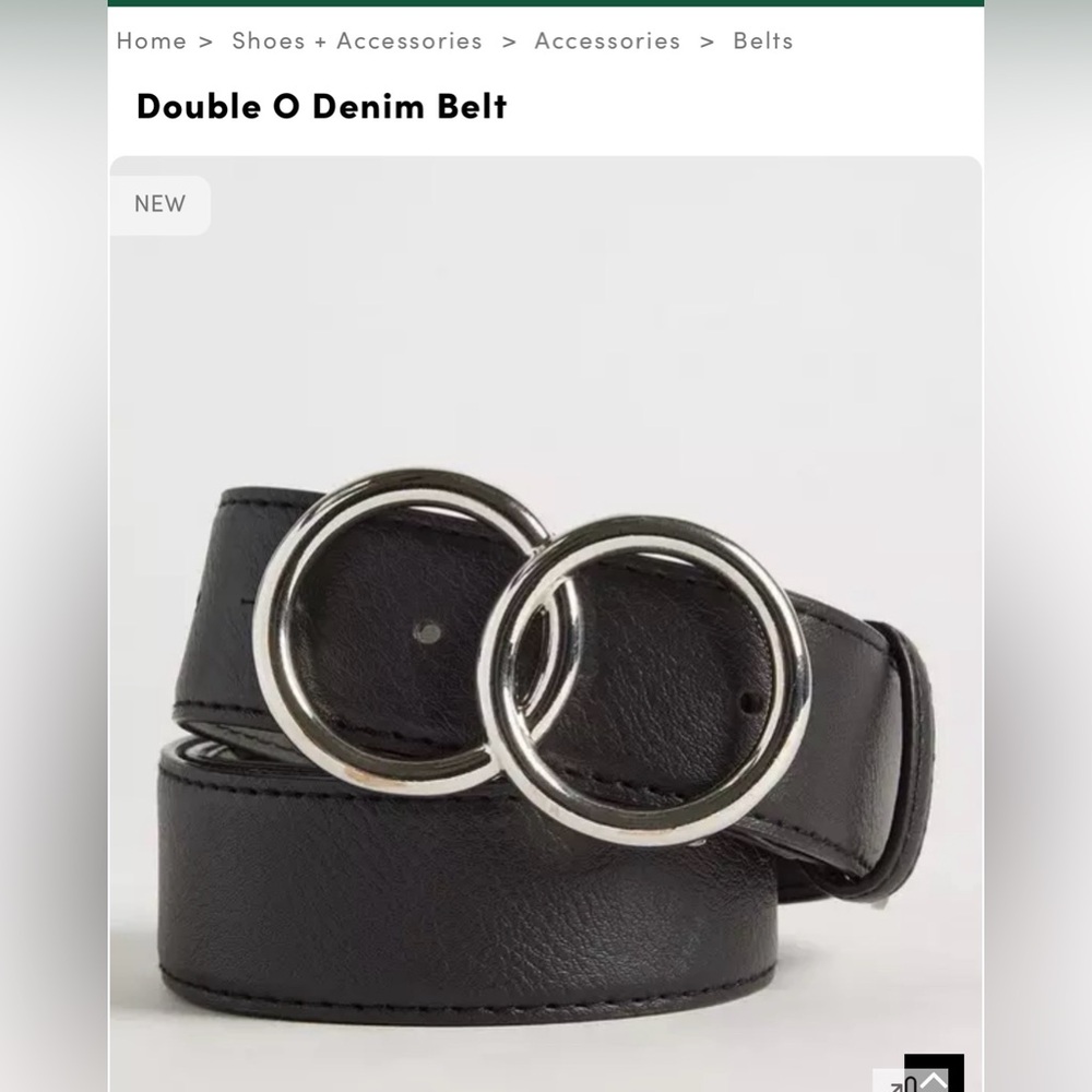 Torrid Black Double O-Ring Belt